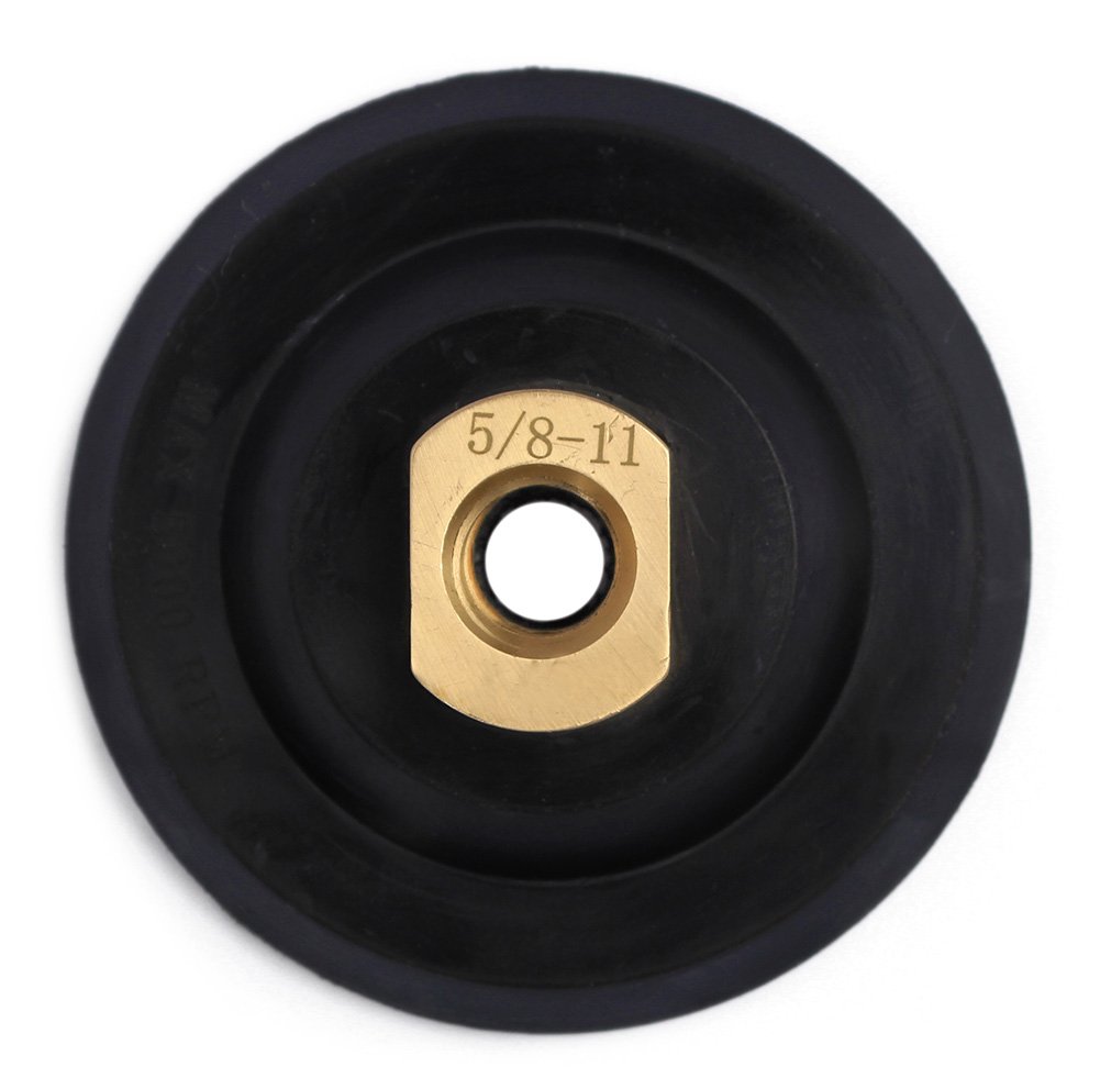 4 Inch Rubber Backer Pad/Hook and Loop Backing Pad with Arbor M14 for Grinder Polishing Disc