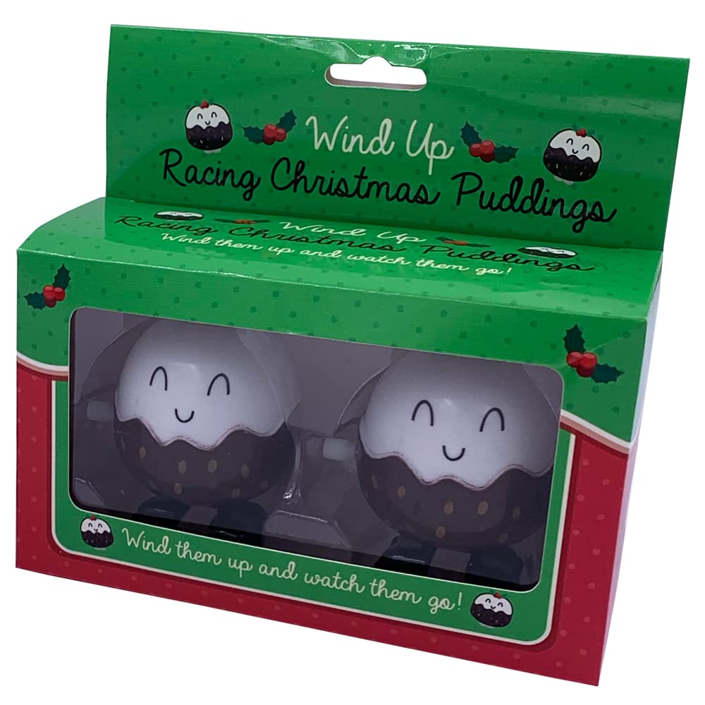 Diabolical Racing Christmas Puddings - Secret Santa & Funny Stocking Fillers, Wind Up Toys for Kids, Novelty Gifts for Him & Her