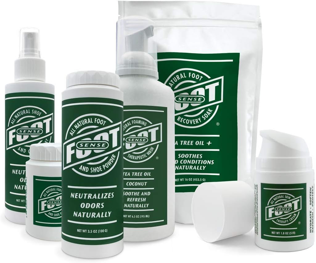 FOOT SENSE Bundle - FOOT SENSE All Natural Foot and Shoe Powder 3.5 oz & FOOT SENSE All Natural Shoe and Gear Spray 5 oz - Odor Fighting Combo: Electronics