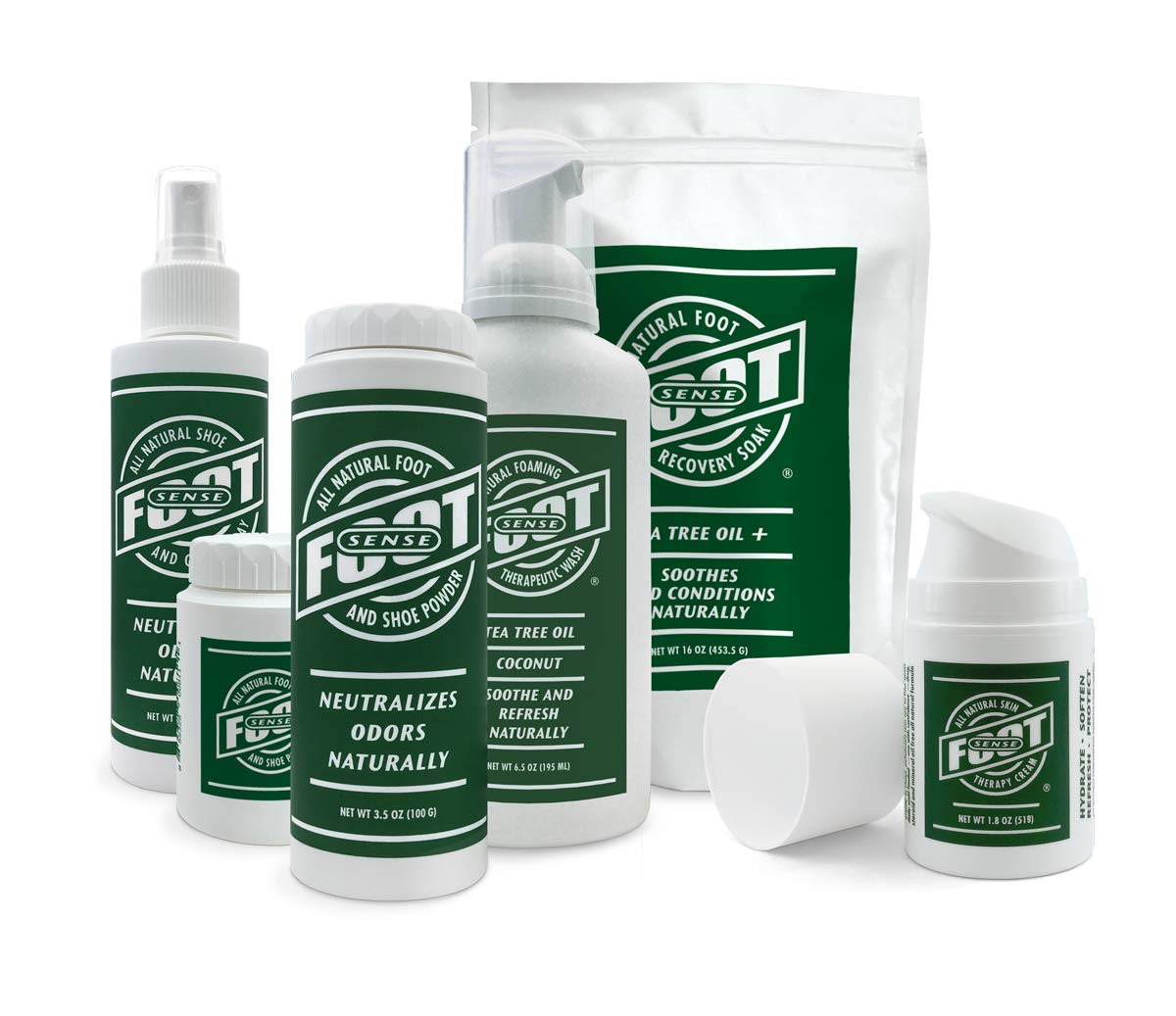 Natural Shoe Deodorizer Powder, Foot Odor Eliminator & Body Powder- for Smelly Shoes, Stinky Feet, Body Freshener. Use on Kids & Adults. Talc Free, Made in USA - FOOT SENSE (4 Pack - 50G) : Beauty