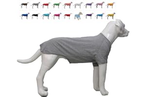 Lovelonglong Pet Clothing Dog Costumes Basic Blank T-Shirt Tee Shirts for Medium Dogs Gray XXL