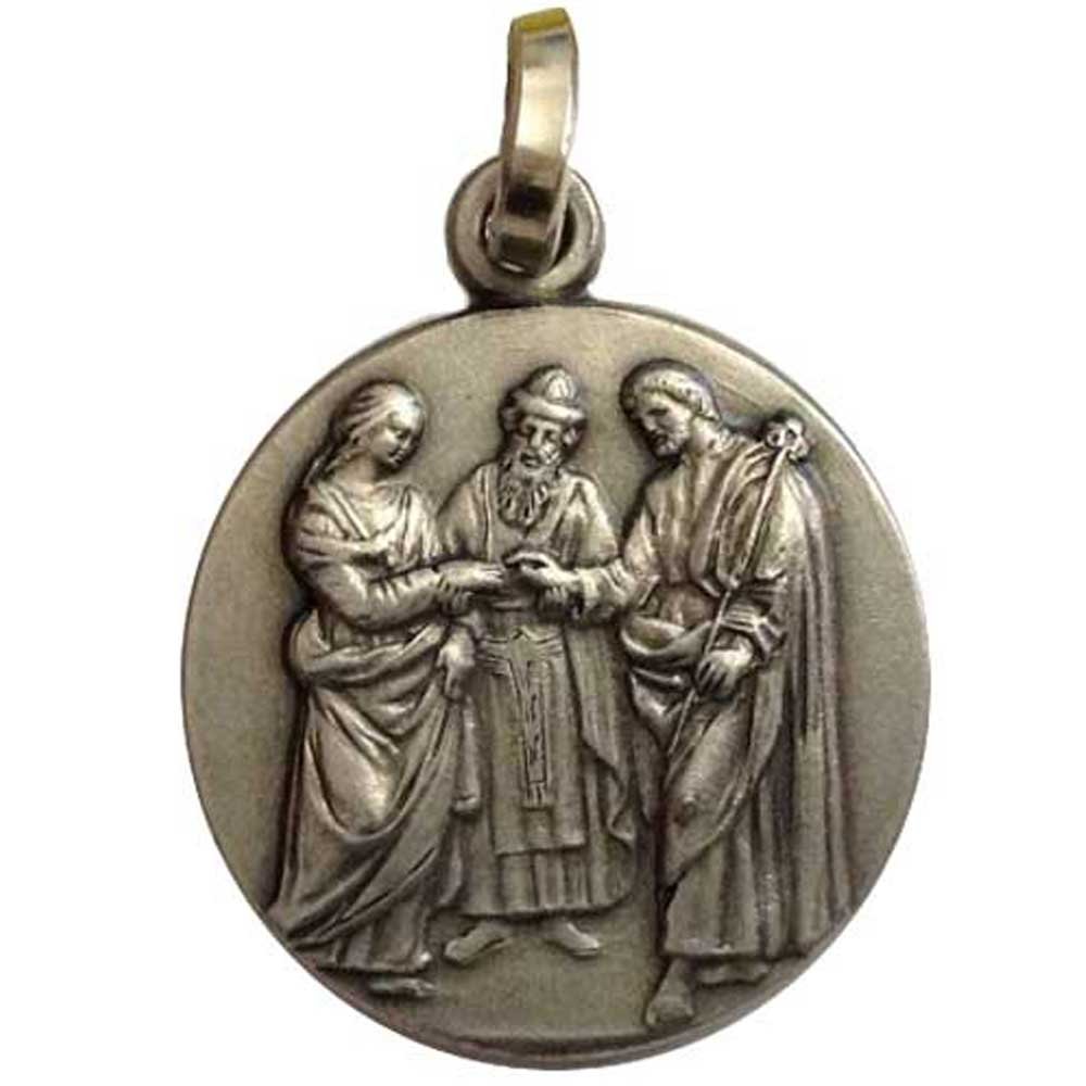 925 Sterling Silver " Marriage of Mary and Saint Joseph" Medal