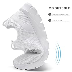 YOSFDC Men's White Running Shoes Slip On Walking