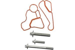 AMCC Aluminum Engine Oil Filter Replacement Kit&Reinforced Gasket&Oil Filter Housing Cap&Oil Filter Compatible with BMW N20 N52 N54 N55 F10 F25 325xi 330i 530i 740i X5 (3 Bolts + Gasket 2 Kit)