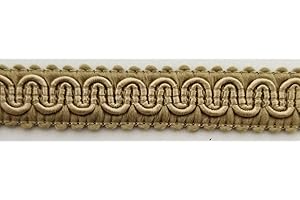 BBTRIMSANDRIBBON 1/2" Scroll Braid Gimp w/Backing - 12 Continuous Yards - Many Color Options! (Beige)