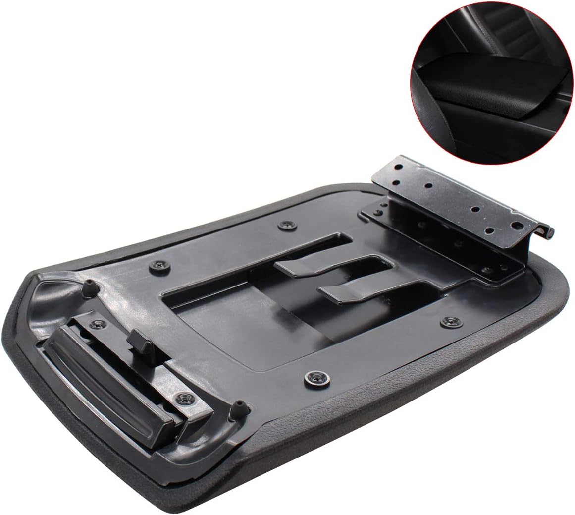NewYall Black Center Console Armrest Lid Top Pad Cover