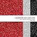 Glamorous Glitter Heat-Transfer Vinyl Multi-Pack 3 Sheets Red, Silver, and Black 10