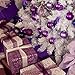 Xmas Balls, Plastic Christmas Baubles Tree Ornaments 24 Pack (Purple)