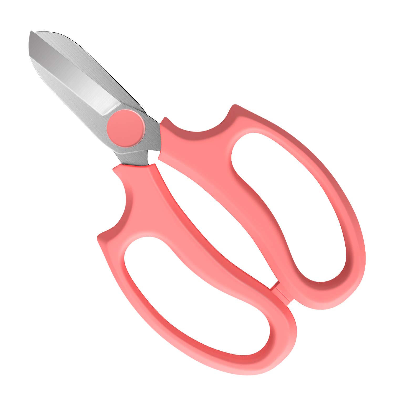 Housolution Floral Shears, Premium Steel Garden Pruning Shears Floral Fruits Leaf Scissors Hand Pruner Snip Trimming Tool for Gardening Flower Arrangement, Pink
