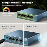 TP-Link LS105G 5 Port Gigabit Switch Metal Case Energy Saving Plug and Play view 2