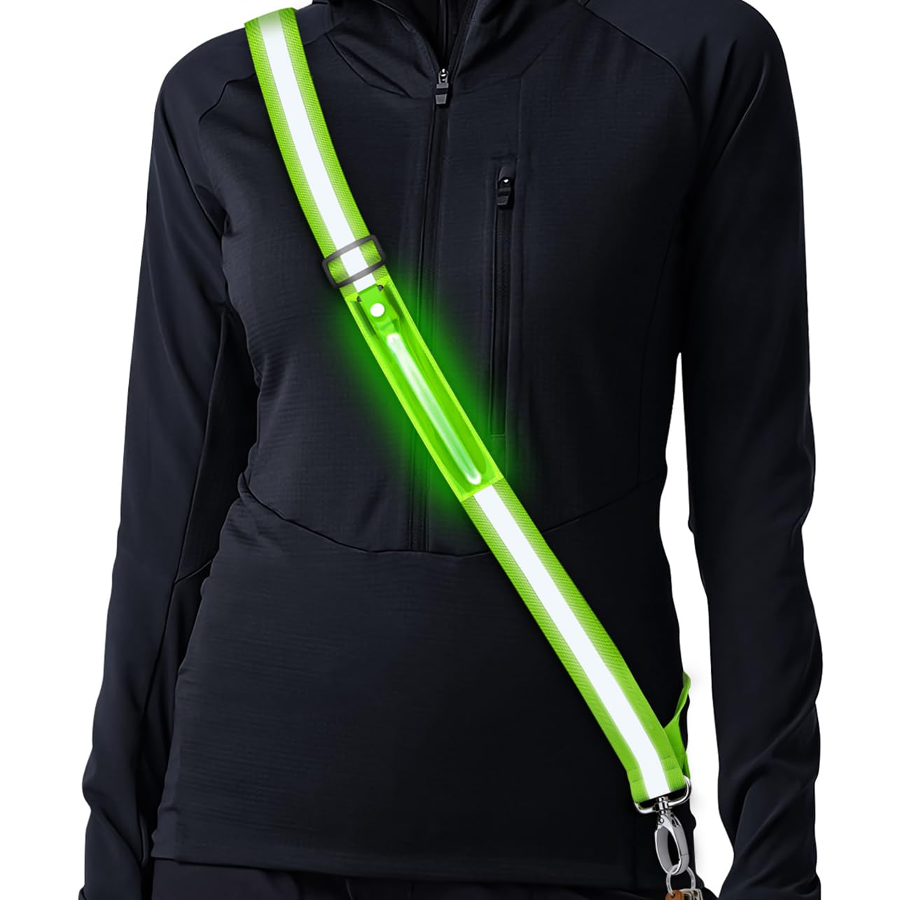 Running Lights for Runners Reflective Sash High Visibility for Running, Walking Light Chest Light, Reflective Running Gear Running Accessories for Men Women