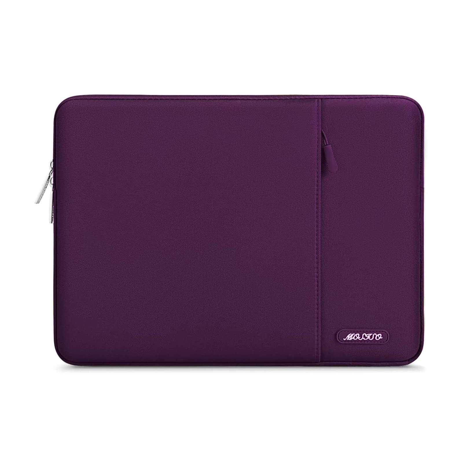MOSISO Laptop Case 13.3 inch, 13-13.3 inch Laptop Sleeve Compatible with MacBook Air/Pro 13/Pro 14 M5 M4 M3 M2 M1, HP Dell ASUS Lenovo,Polyester Vertical Computer Sleeve Bag with Pocket,Magenta Purple