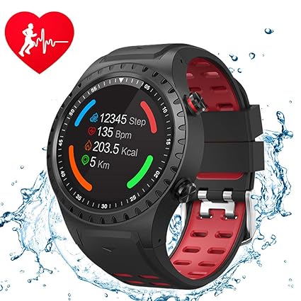 CTUDP M1 GPS Smart Watch Bluetooth IP67 Waterproof Watch, 1.3 inch 240240 Full-Screen Black Smart Man Watch with Global Positioning System,Pedometer ...