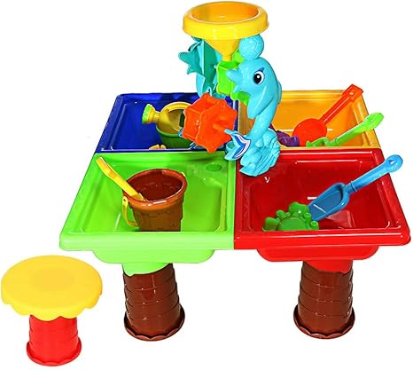 Amazon.com: Mesa de actividades de playa para niños, juguete de playa, juguete grande para bebés, agua excavando arena, herramienta de arena para jugar para niños y niñas: Toys \u0026 Games