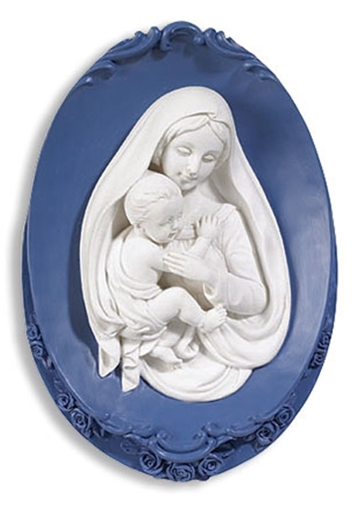 Christian Brands Madonna and Child 6 Inch Resin Wall Plaque