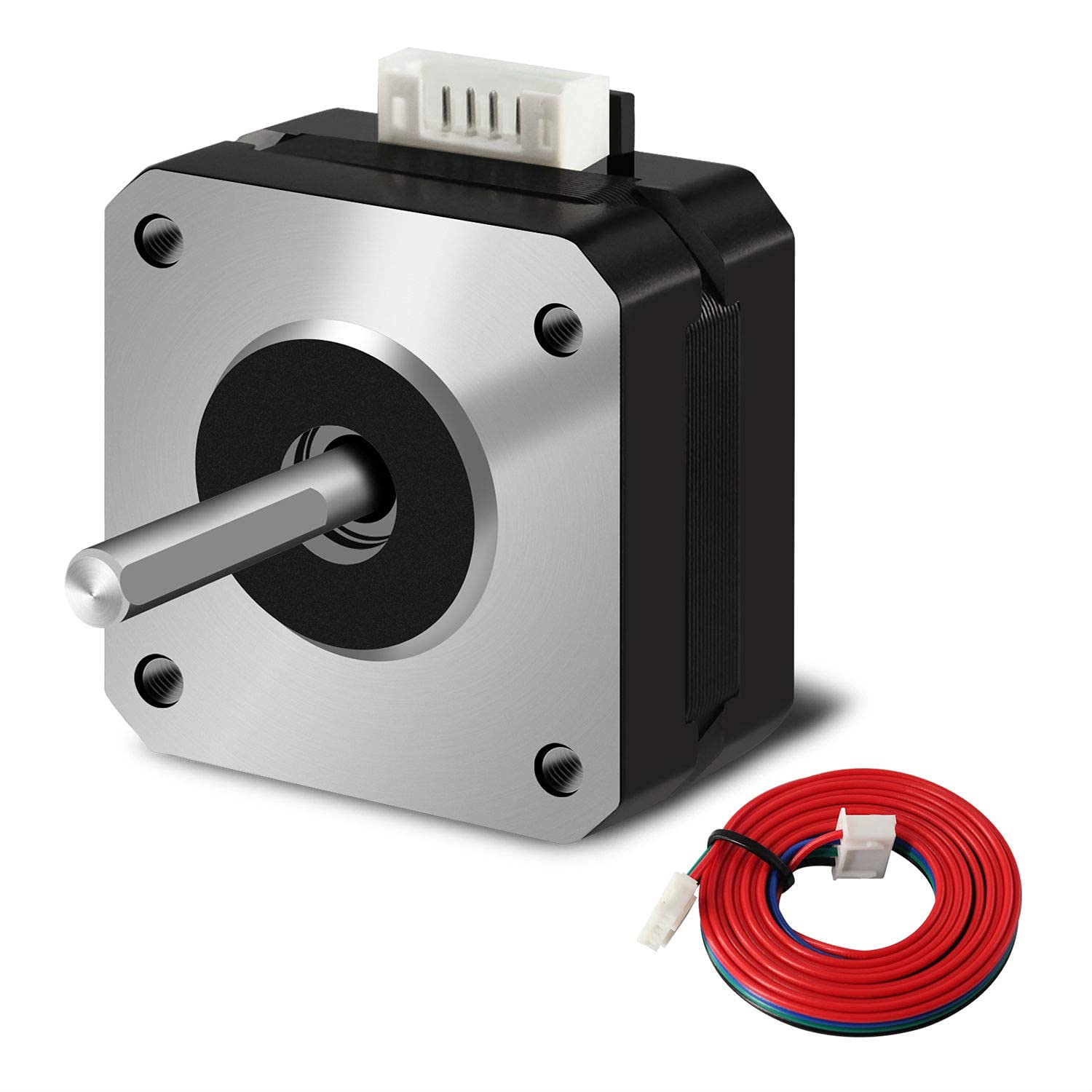 SIMAX3D Nema 17 stepper motor 1PCS 42x23mm 0.7A-4.23V 2 phase 4 wires 1.8 degrees with 39.3 inch cable for Creality CR-10 10S Ender 3 3D printer/CNC extruder and Y-axis