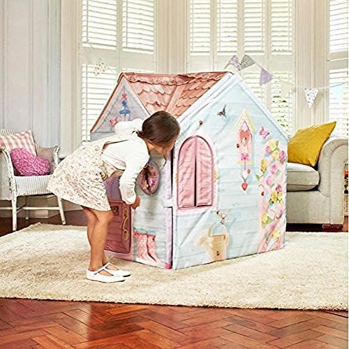 The DreamTown Rose Petal Indoor Cottage Playhouse Tent for Toddlers