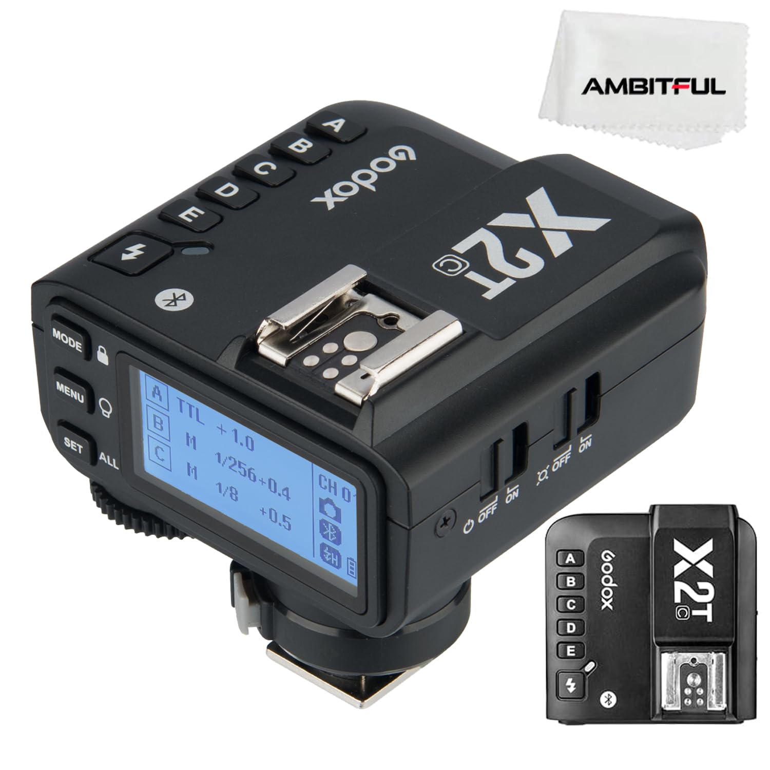 Godox X2T-C TTL 2.4G Wireless Flash Trigger for Canon, Bluetooth Connection, 1/8000s HSS, TCM Function, 5 Separate Group Buttons, 3 Function Button for Quick Setting For Canon Camera