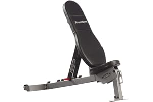 POWERBLOCK Sport Bench, Workout Bench, 5 Position Adjustable Bench & Seat, Built-in Wheels & Handle Kit, Innovative Workout Equipment, Home & Commercial Gyms Silver