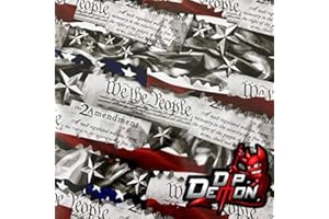 DIP DEMON Hydrographic Film 2nd Amendment Flag USA Hydrographic Water Transfer Film Hydro Dipping