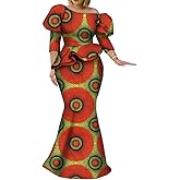 African Dresses for Women Traditional Ankara Kente Beautiful Print Skirt for Party Wedding