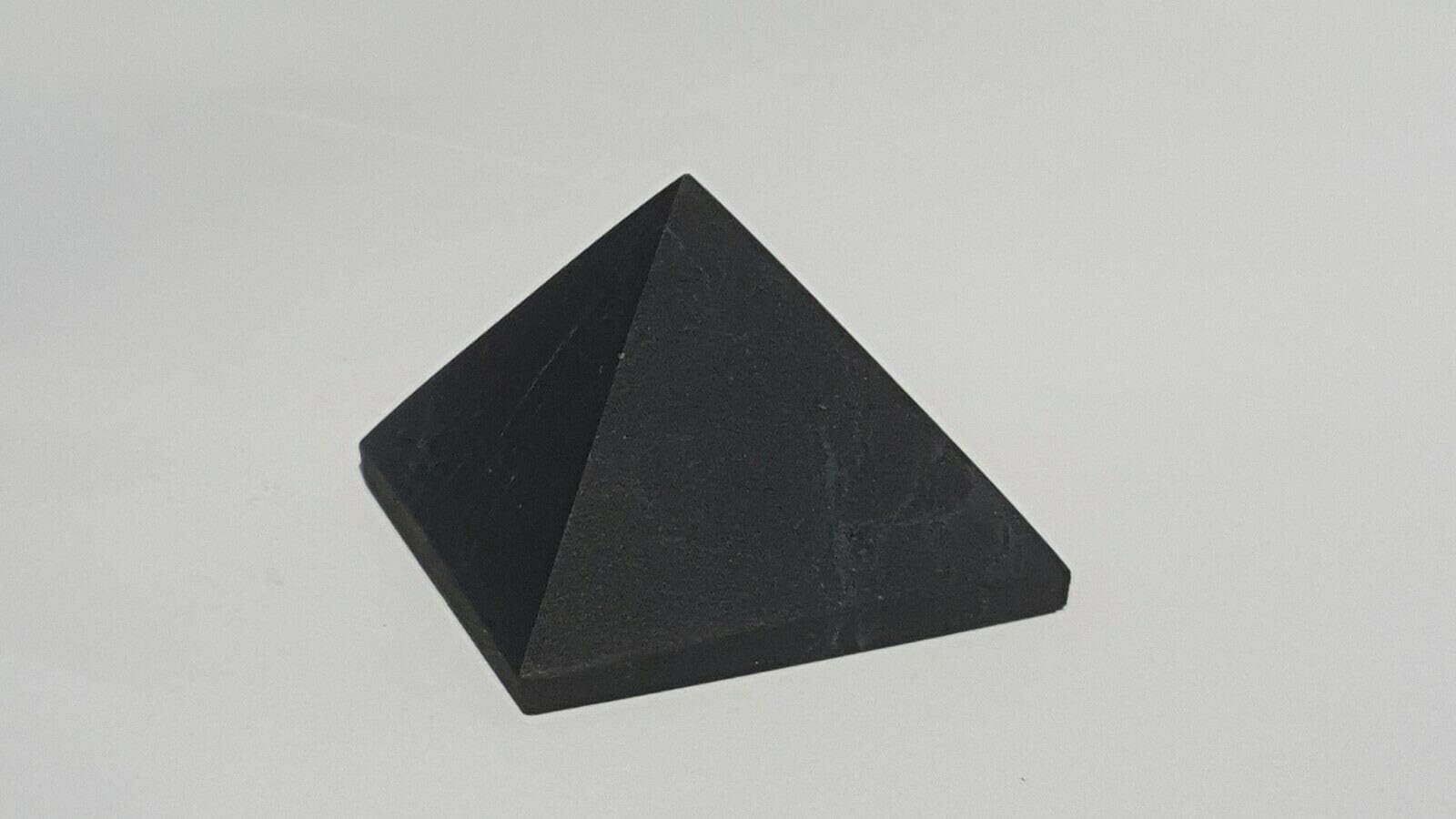 Shungite Pyramid 30x30 mm Premium Healing Stone from Karelia Russia (Unpolished)