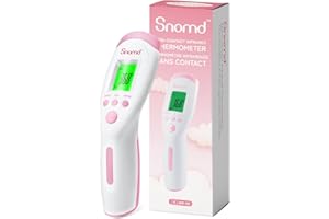 Snomd Non-Contact Forehead Thermometer for Baby Kids and Adults, 3-in-1 Infrared Thermometer with Fever Alarm & Instant Accur