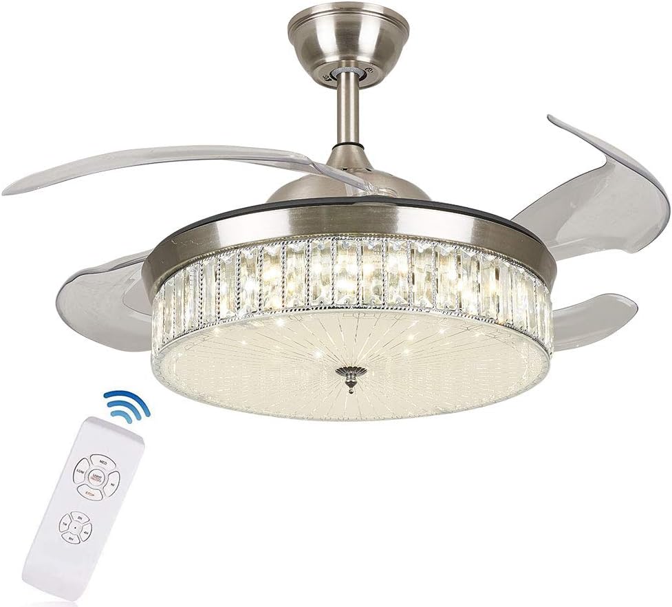 OUKANING Deckenventilator mit Beleuchtung und Fernbedienung 3 Licht