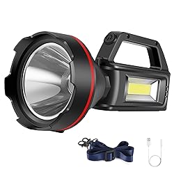 Rechargeable Spotlight Flashlight, High Lumens