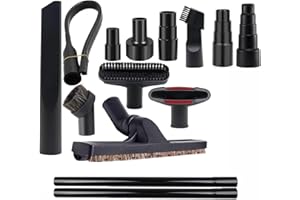 13Pcs Universal Vacuum Attachment Kit, Shop Vac Accessories with Extension Tube Horsehair Brush Vacuum Hose Adapter Shop Vac 