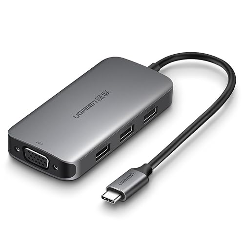 UGREEN USB Type C Dock VGA Multiport Adapter with PD Charging, USB