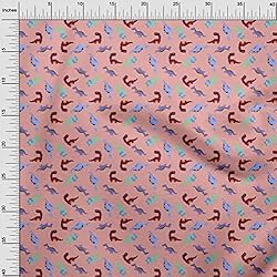 oneOone Cotton Poplin Light Pink Fabric Colorful