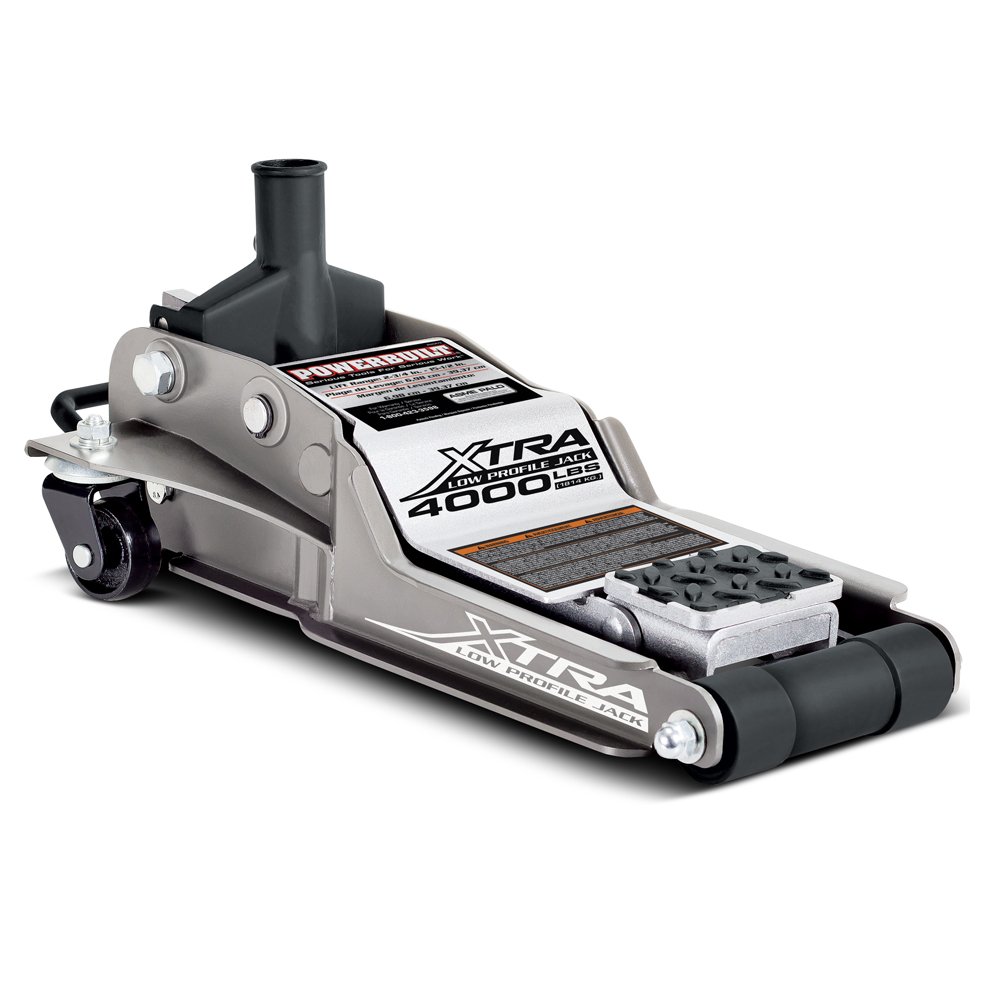 Powerbuilt 620479E Xtra Low Profile Floor Jack with Safety Bar - 2 Ton Load Capacity