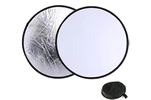 UXELY 2 in 1 Portable Round Collapsible Multi Functional Photography Lighting Reflector with Carrying Bag for Studio Photogra
