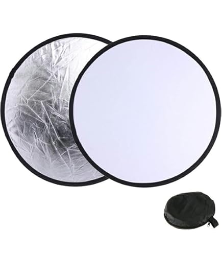 PhotoTrust 5 In 1 Pocket Reflector 12/30cm - Portable Multi-Disc Light Reflector For Studio
