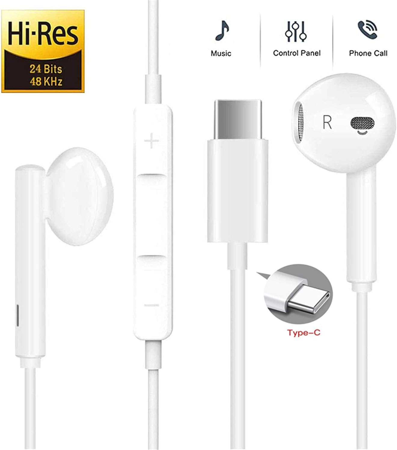 for iPhone 11 Earphones InEar Wired Headphones with Mic+Volume Control