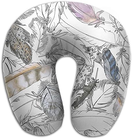 Feather Brace Neck Pillow Spa Memory Foam U-SHAPE For Auto Man