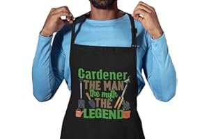 InnoBeta Gardening Gifts for Men, Gardening Apron for Gardening Lovers, Gardeners, Plant Lovers, Women, Apron with Pockets - Gardener The Man The Myth The Legend