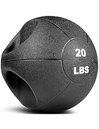 Titan Dual Grip Medicine Ball - Pelota de goma deportiva doble (6-20 libras)