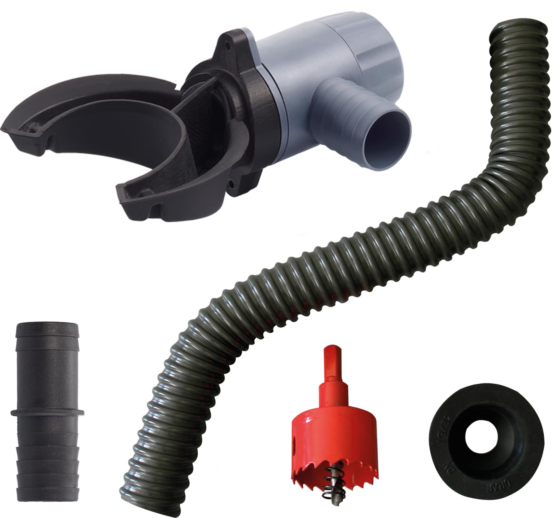 Garantia Rapido rain collector (for 70-100 mm downpipes, rainwater collector for rain barrels, for roof areas up to 80 m²) 503070, grey