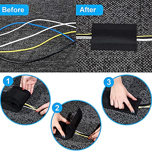 WILLBOND Cable Grip Floor Cable Cover Cords Cable Protector Cable
