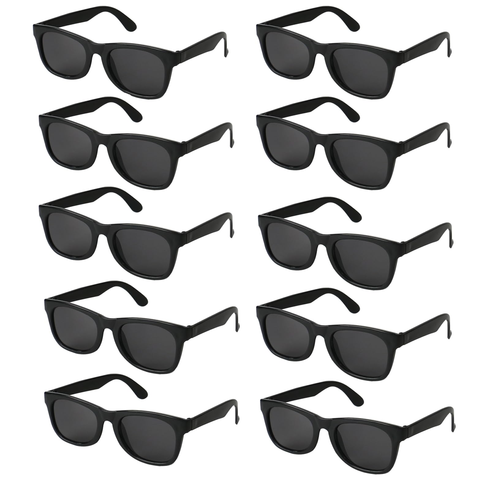 Widisun Black Sunglasses Bulk 10 Pcs Party Glasses Retro Shades Party Sunglasses Sunglasses Party Favor Goody Bag Fillers Neon Color Sunglasses for Party