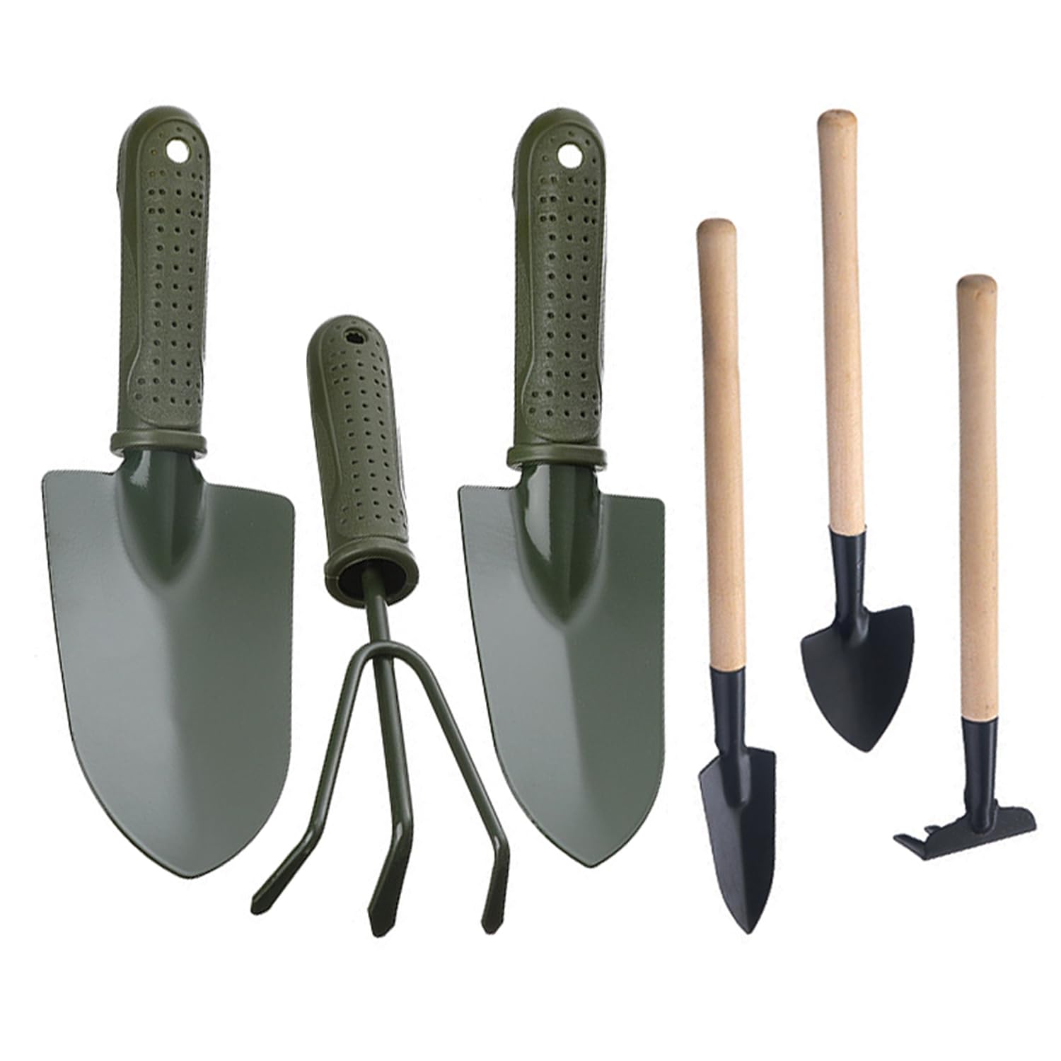 6 Pieces Mini Garden Tools, Garden Tool Set, Flower and Plant Tools, Pot Cleaning Tools, Anti-Rust and Anti-Stain Tools (Mini Shovel, Garden Rake, Flower Pot Shovel)
