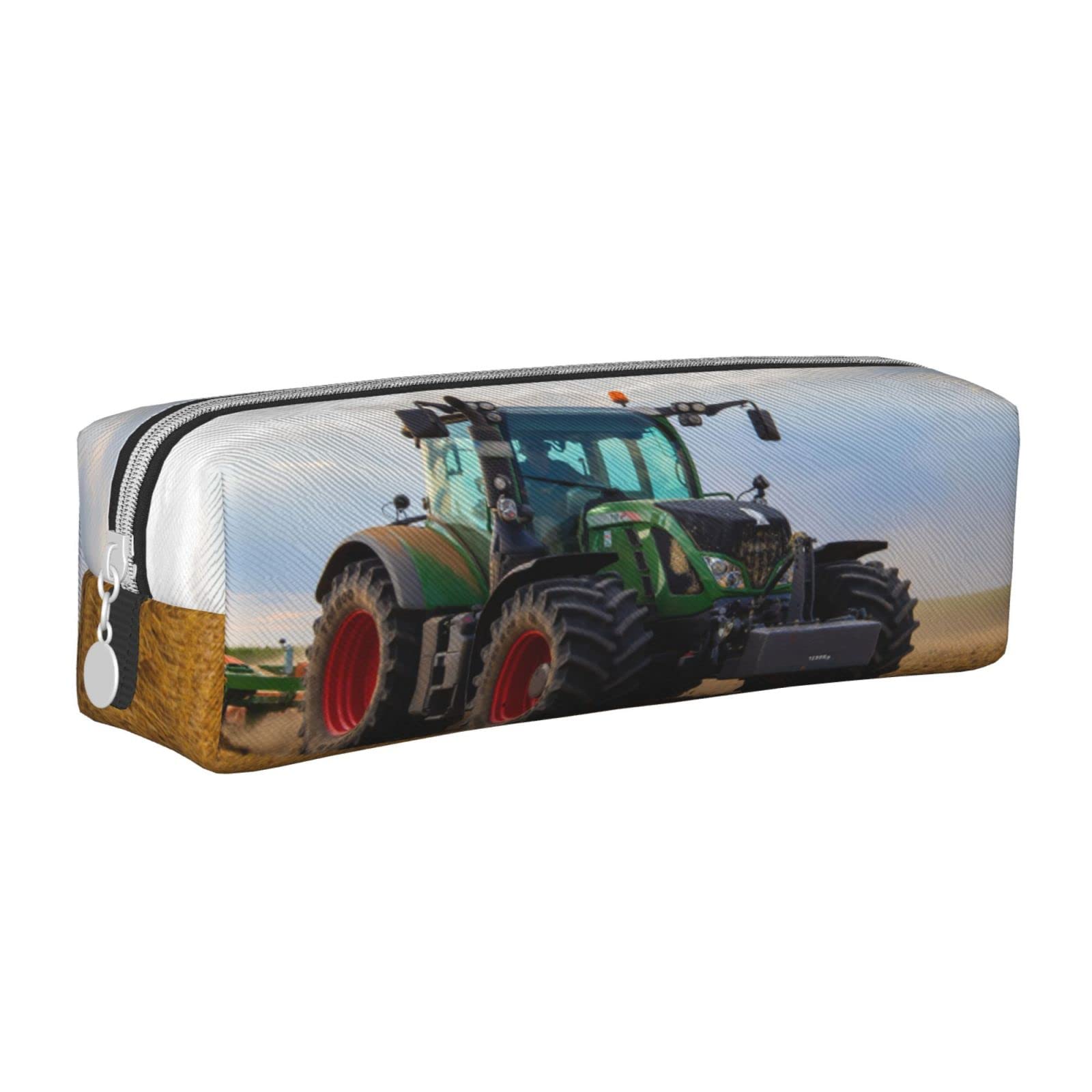 HAOSOFT Pencil Case Green Tractor Plowing Fields Large Capacity Pencil Cases for Boys Girls Teens Adults Middle Secondary School, Big Pencil Bag Pouch Office Stationery Pen Storage