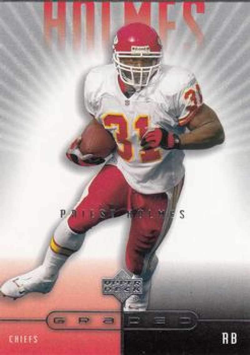 2002 Upper Deck Graded Football #44 Priest Holmes Kansas City Chiefs Official NFL Trading Card From The UD Company