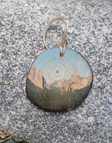 Yosemite View Wood Slice Ornament