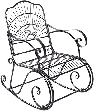 Amazon Com Cast Iron Rocking Chair Scroll Patio Rocker For Patio
