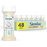 Similac Organic Infant Formula, Easy to Digest, USDA-Certified Organic, Ready to Feed, 2-fl-oz Bottle, Pack of 48