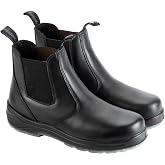 Thorogood 6&rdquo; Slip On Safety Toe Station Boots for Men and Women - Leather with Quick Release, Slip-Resistant Outsole, and Translucent Non-Marking Bottom; EH Rated