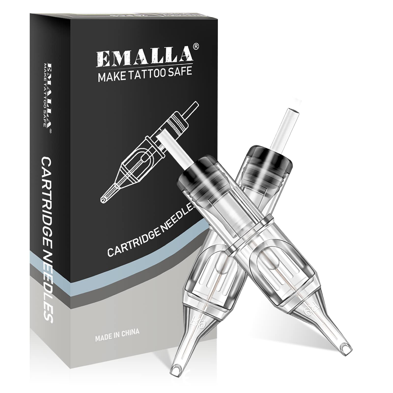 Emalla Cartridges - 20Pcs Disposable Cartridges Round Liner for Cartridge Pen & Supply(1007RL)
